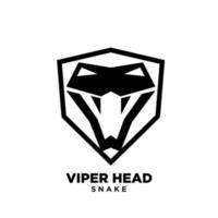 modern viper head with initial v logo icon design vector