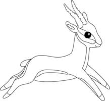 Antelope Kids Coloring Page Great for Beginner Coloring Book vector
