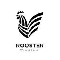 Rooster icon logo design template Vector Illustration