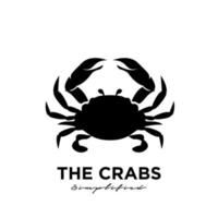 premium Crab black Logo Design Vector Template Modern Design Vector Illustration