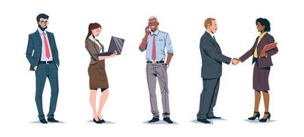Set of Business People Characters vector