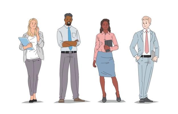 Set of Business People Characters