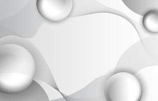 Abstract White Bubble and Wavy Lines Background vector