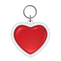 Red heart pendant on a snow-white background vector