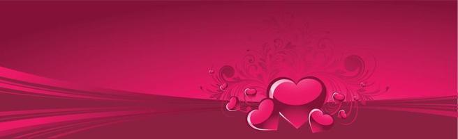 Two-color red background with hearts with a white arrow in them vector