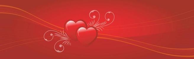 Two-color red background with hearts with a white arrow in them vector