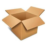 caja de cartón abierta vector