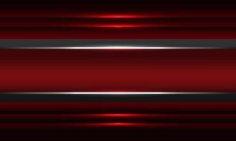 Abstract red metallic silver line banner shadow design modern luxury futuristic background vector illustration