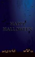 Scary gloomy dark blue halloween background - Vector