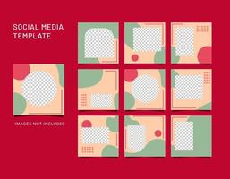 social media templates, banners, blogs, fashion sales pitches. Fully editable square post frame puzzle sales posters. Vector backgrounds of beautiful abstract shapes