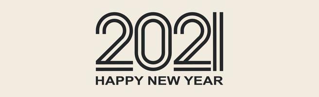 Numbers 2021 wish new year on light background vector