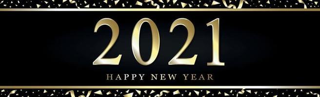 Golden numbers 2021 new year wishes - illustration vector