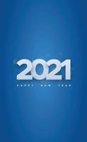 2021 with new year wish on blue background vector