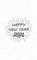 2021 wish new year on light background vector