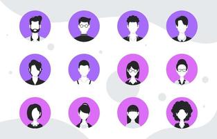 Set of Business People Avatar vector