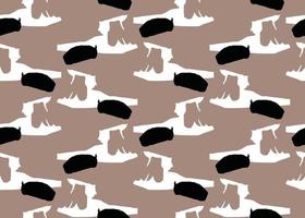 Vector texture background, seamless pattern. Hand drawn, brown, black, white colors.