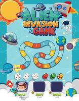 Board Game for kids in fantasy style template vector