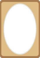 Empty oval shape banner template vector