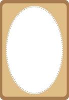 Empty oval shape banner template vector