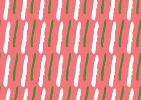 Vector texture background, seamless pattern. Hand drawn, red, green, white colors.