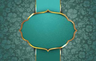 Green Color Vintage with Folwers Abstract vector