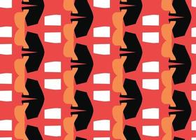 Vector texture background, seamless pattern. Hand drawn, red, orange, white, black colors.