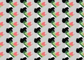 Vector texture background, seamless pattern. Hand drawn, grey, green, red, black, white colors.