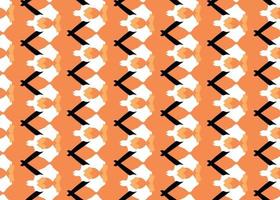 Vector texture background, seamless pattern. Hand drawn, orange, black, white colors.