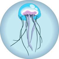 composición vectorial de medusas azules vector