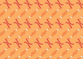 Vector texture background, seamless pattern. Hand drawn, orange, red, white colors.