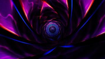 bucle de rotación de círculo de anillo de resplandor de neón futurista multicolor video