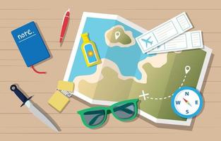 Summer Traveling Element Concept vector