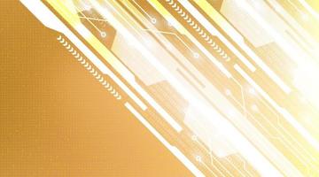 Golden technology network background vector