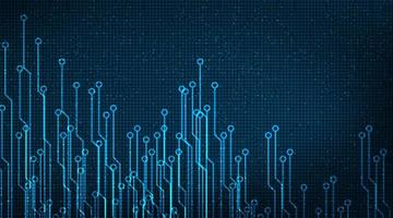 fondo de tecnología de microchip de luz azul vector