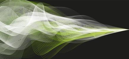 Equalizer Green Background technology and earthquake wave diagram concept vector