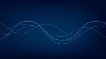 Flowing particle waves sound wave concept design for music studio and science vector