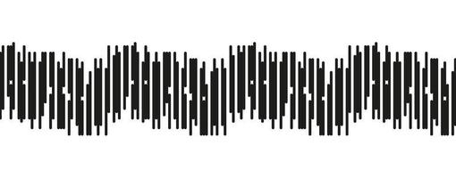 Onda de sonido digital clásica sobre fondo blanco, diseño de concepto de diagrama de onda de terremoto para la educación y la ciencia vector