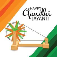 ilustración vectorial de un fondo para la celebración del 2 de octubre de gandhi jayanti. vector
