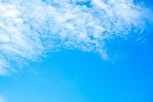 Cloudscape in blue sky background with copy space for adding some text photo