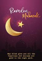 Eid mubarak background with decorative type vector