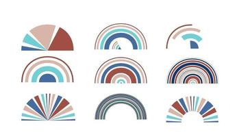 Abstract retro technology circles vector design element.