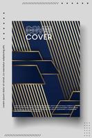 Cover design template with abstract lines modern vector