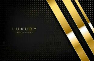 Modern background with luxury and elegant style  Minimalist black and gold design with geometric shape and gold halftone texture