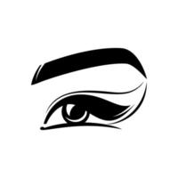 logo de ojo y ceja para maquillaje vector