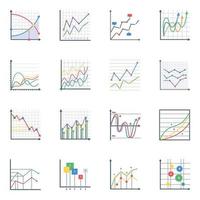 Modern Set of Line Graphs vector