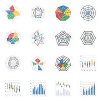 gráficos de araña y telaraña vector