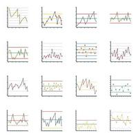 gráficos de cascada planos vector