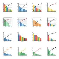 estadística descriptiva plana vector