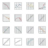 estadísticas modernas planas vector