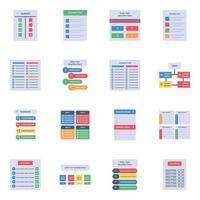 Checklist Templates Flat vector